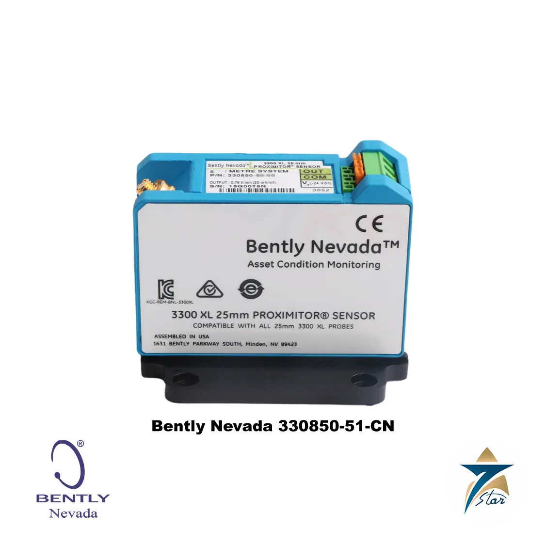 Bently Nevada 330850-51-CN – 3300 XL Proximity Component Bently Nevada 330850-51-CN component for 3300 XL proximity transducer system
