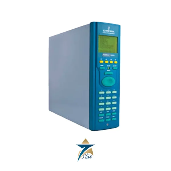 Emerson FloBoss S600+ fiscal flow computer front panel with LCD and keypad for custody transfer