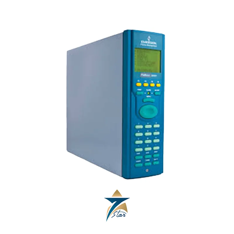 Emerson FloBoss S600+ fiscal flow computer front panel with LCD and keypad for custody transfer