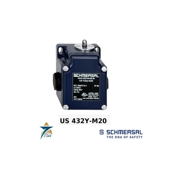 Schmersal US 432Y-M20 industrial limit switch with metal enclosure and adjustable contacts
