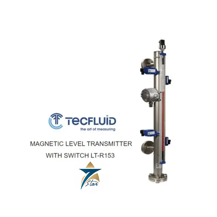 Tecfluid LT-R153 magnetic float level transmitter with integrated switch