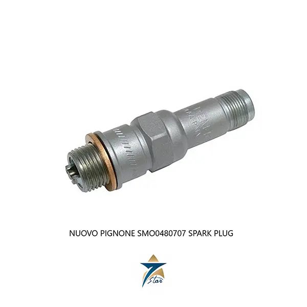 Nuovo Pignone SMO0480707 Industrial Spark Plug with Alumina Ceramic Insulator for Gas Engines