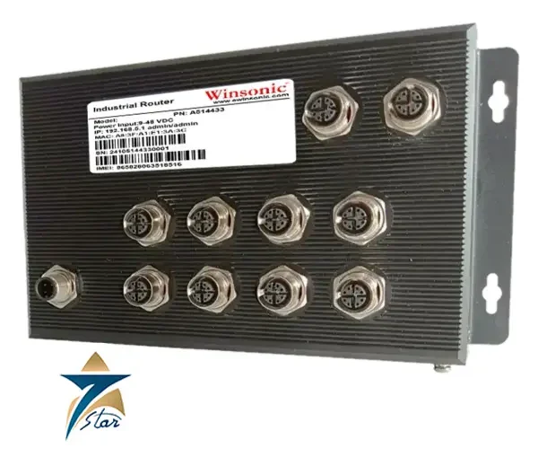 Winsonic NE10002-208423 rugged IP68 EN50155 M12 PoE++ industrial Ethernet switch (10×1G, 8×PoE++)