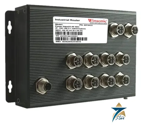 Winsonic NE10004-00842B EN50155 IP65 unmanaged 10G M12 PoE++ industrial Ethernet switch (2×10G, 8×1G PoE++)