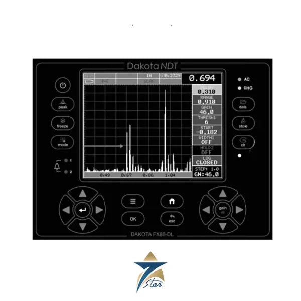 Dakota FX80-DL bench-top ultrasonic flaw detector for laboratory and workshop NDT inspection