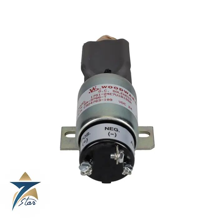 Komatsu 600-815-7550 fuel stop solenoid for heavy equipment engines