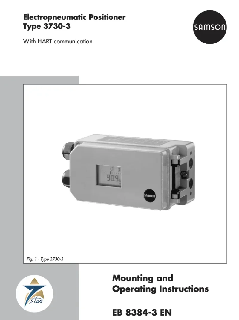 Samson 3730-3 smart electropneumatic positioner with HART communication