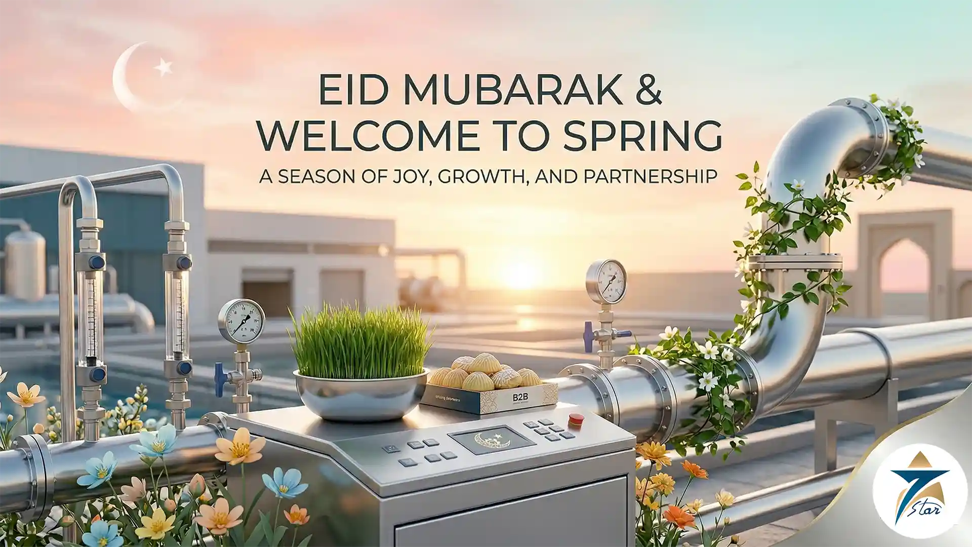 Eid Mubarak and Spring season greetings to the industrial community in Oman from Seven Star LLC