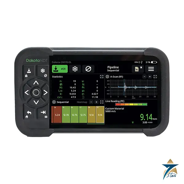Dakota NDT CMX10-DL Full Wave Capture Thickness Gauge with A-Scan and B-Scan