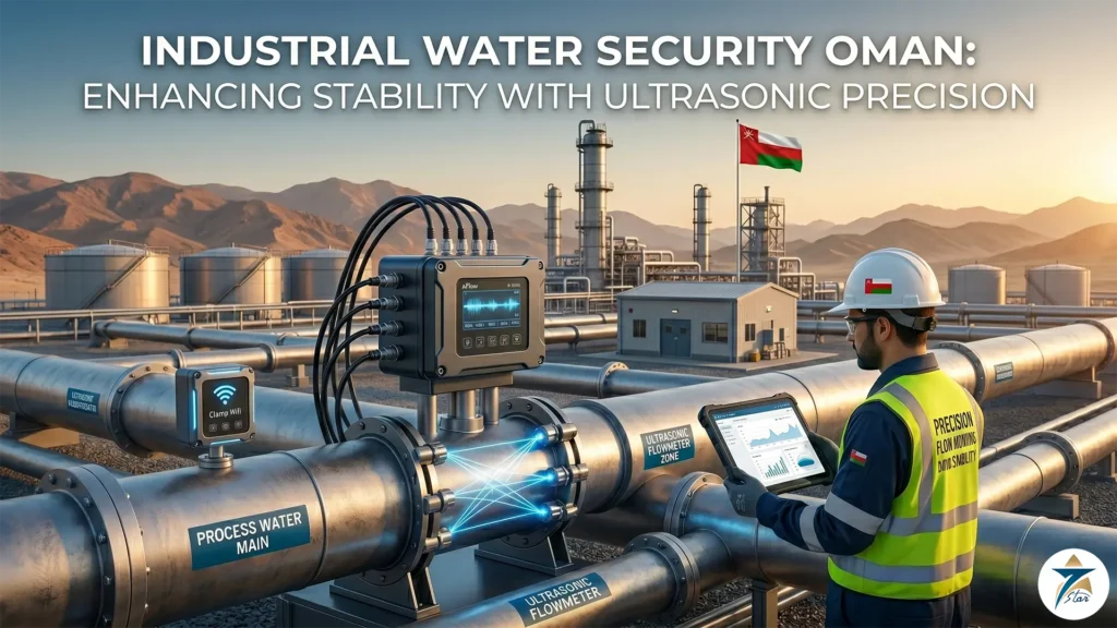 Enhancing Industrial Water Security Oman using pFlow non-invasive ultrasonic flow meters for desalination and leak detection.