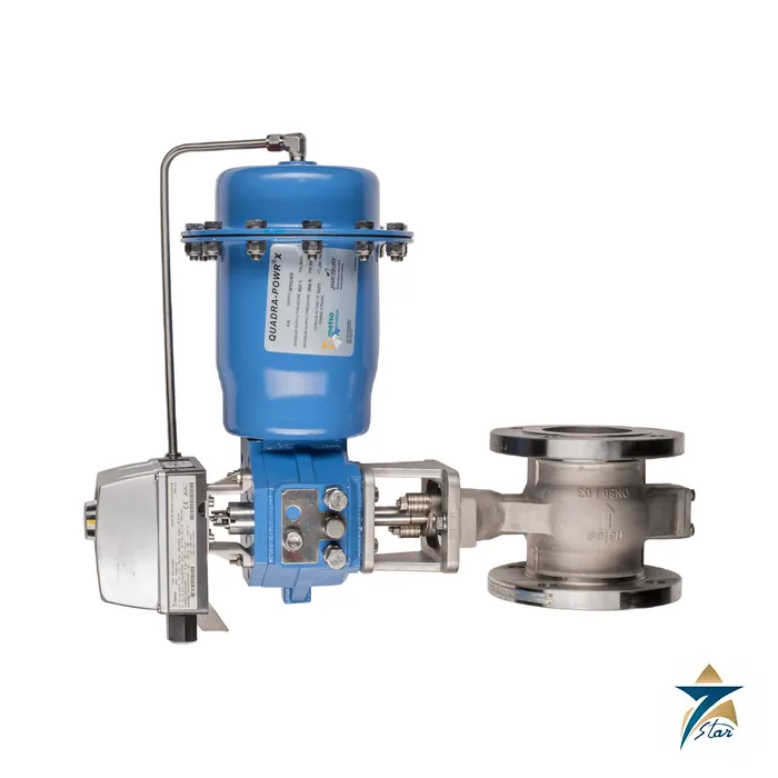 Neles R-series RE segment control valve with Quadra-Powr pneumatic actuator