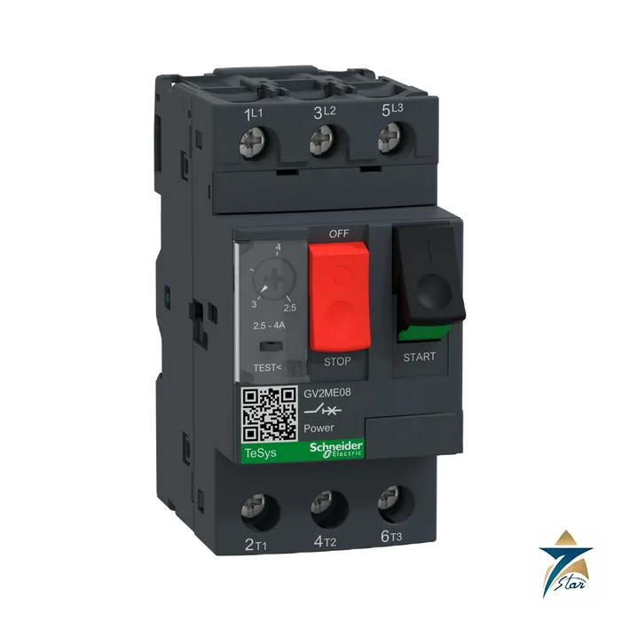 Schneider Electric GV2ME08 TeSys Deca Motor Circuit Breaker Supplied by Authorized Partner Seven Star LLC