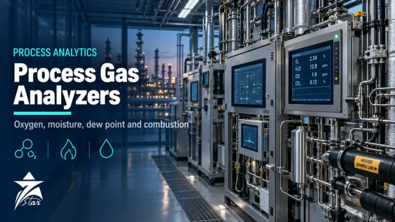 Process gas analyzer cabinets and heated sample lines inside a refinery analyzer house, Seven Star LLC
