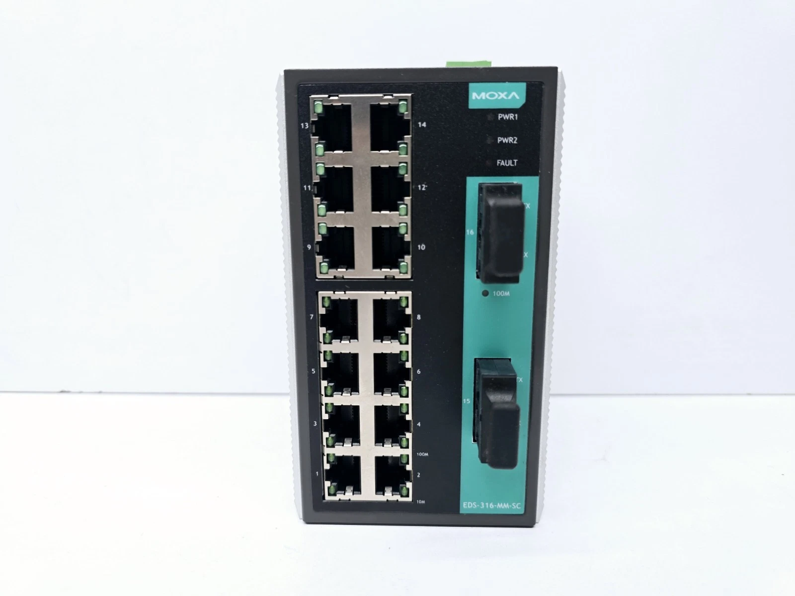 Moxa EDS-316-MM-SC-T 16-Port Unmanaged Industrial Ethernet Switch