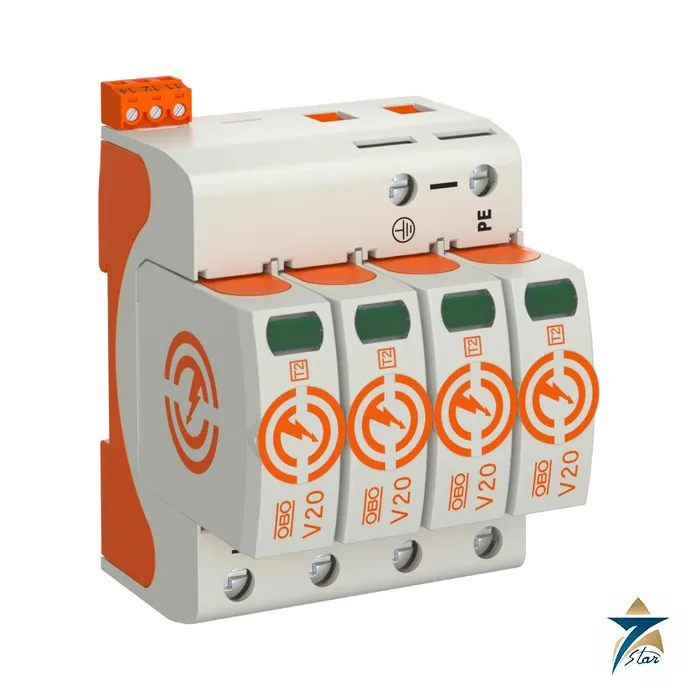 OBO Bettermann V20 4-pole surge arrester with remote signalling