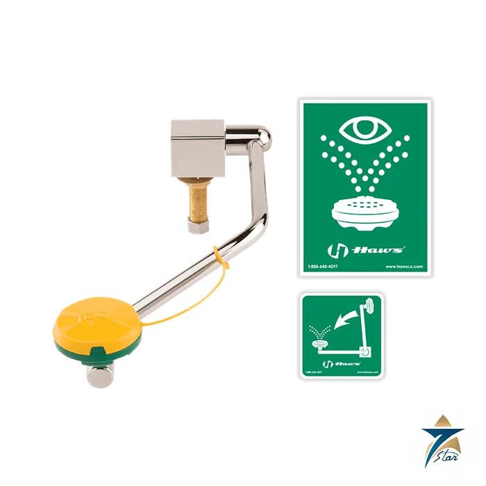 7610-haws Haws 7610 AXION MSR sink mount eye/face wash with pull-down arm