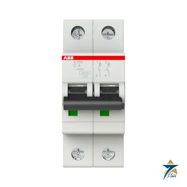 ABB S202-C4 S200 two-pole miniature circuit breaker C 4 A