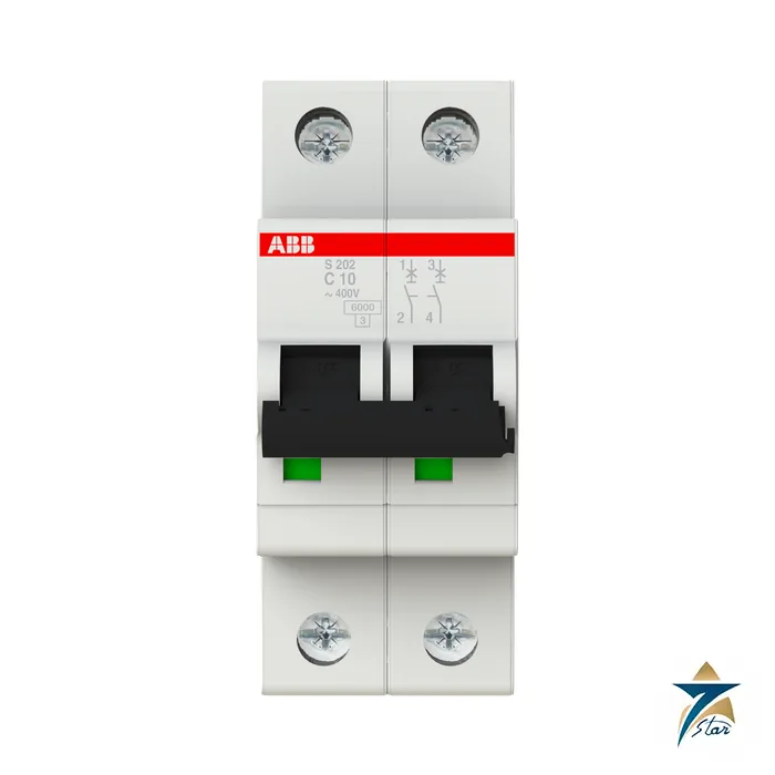abb-2CDS252001R0104 ABB S202-C10 S200 two-pole miniature circuit breaker C 10 A
