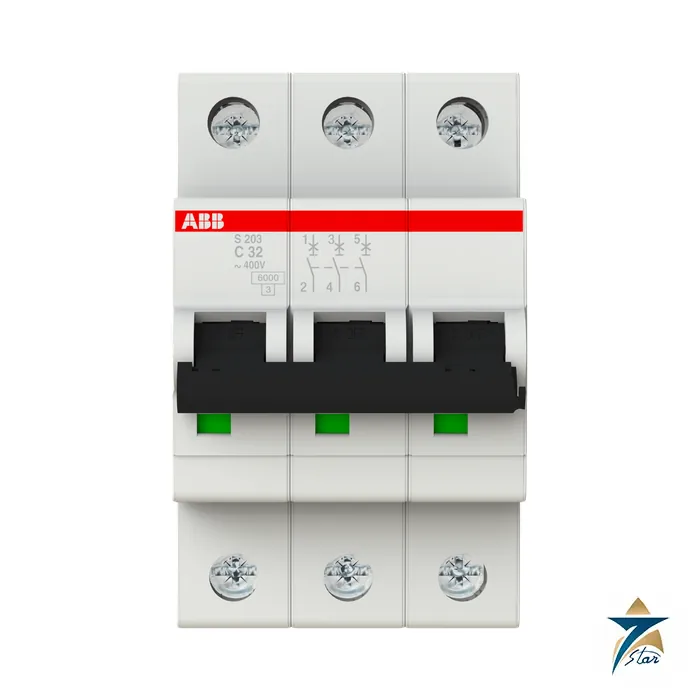 abb-2CDS253001R0324 ABB S203-C32 S200 three-pole miniature circuit breaker C 32 A