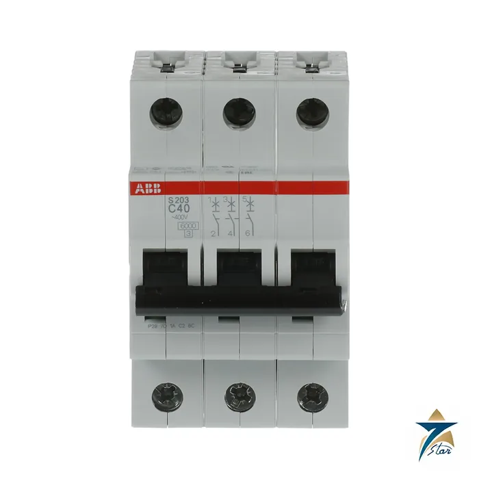ABB S203-C40 S200 three-pole miniature circuit breaker C 40 A