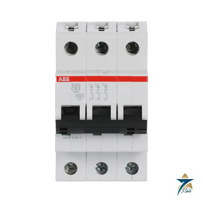 abb-2CDS253001R0634 ABB S203-C63 S200 three-pole miniature circuit breaker C 63 A