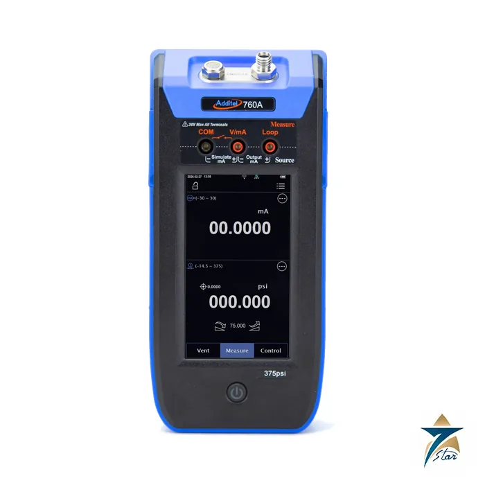 additel-adt760a Additel ADT760A automatic handheld pressure calibrator with touchscreen and pressure port (760A family photo)