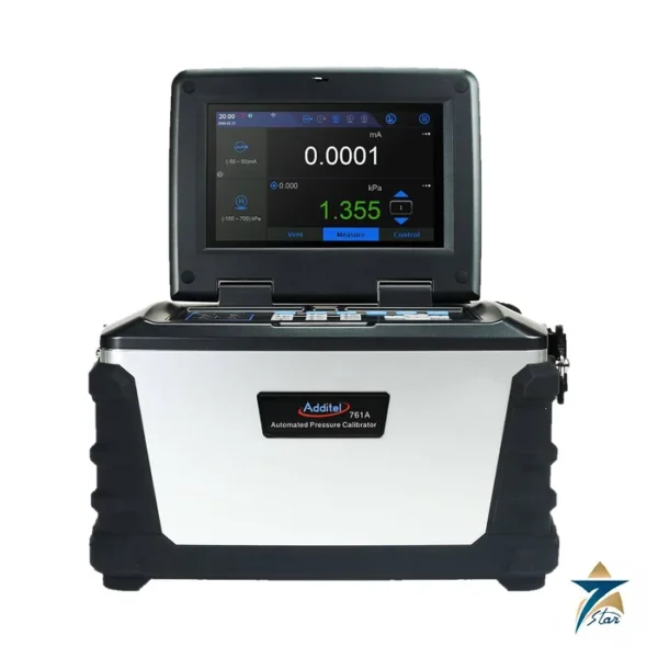 Additel ADT761A portable automated pressure calibrator with 7 inch touchscreen open (761A family photo)