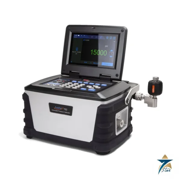 Additel ADT762 automated hydraulic pressure calibrator with 7 inch touchscreen (762 with optional external module connected)