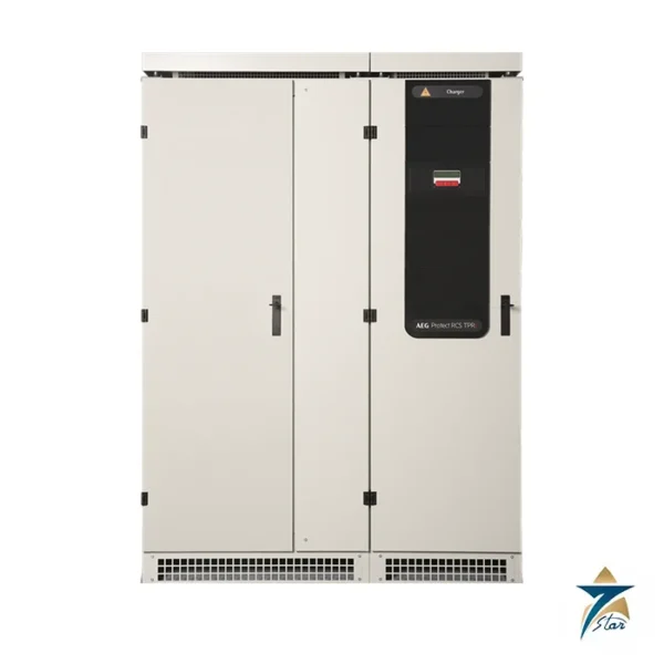 AEG Protect RCS SPRe/TPRe floor-mounted thyristor rectifier and battery charger cabinet