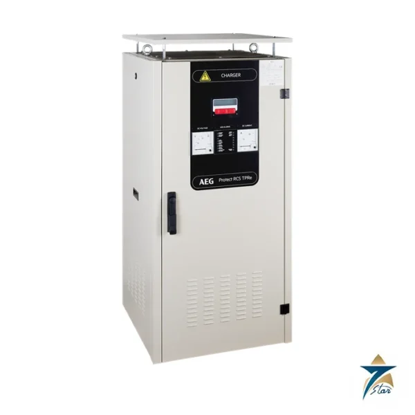 AEG Protect RCS TPRe TD compact three-phase battery charger cabinet for transmission and distribution