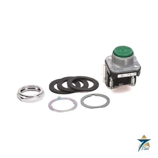 Allen-Bradley 800T flush push button (800T-A1A family image, green) for 800T-A2A