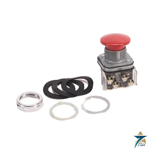 Allen-Bradley 800T-D6A red mushroom push button