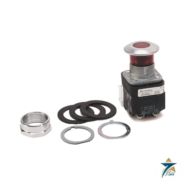 Allen-Bradley 800T-FXP16RA1 illuminated push-pull red mushroom button