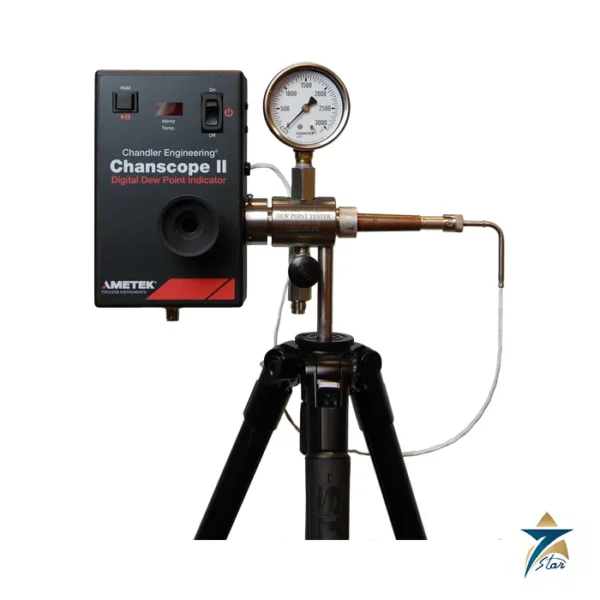 AMETEK Chandler Chanscope II portable dew point tester on tripod