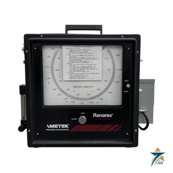 AMETEK Ranarex portable gas gravitometer front panel