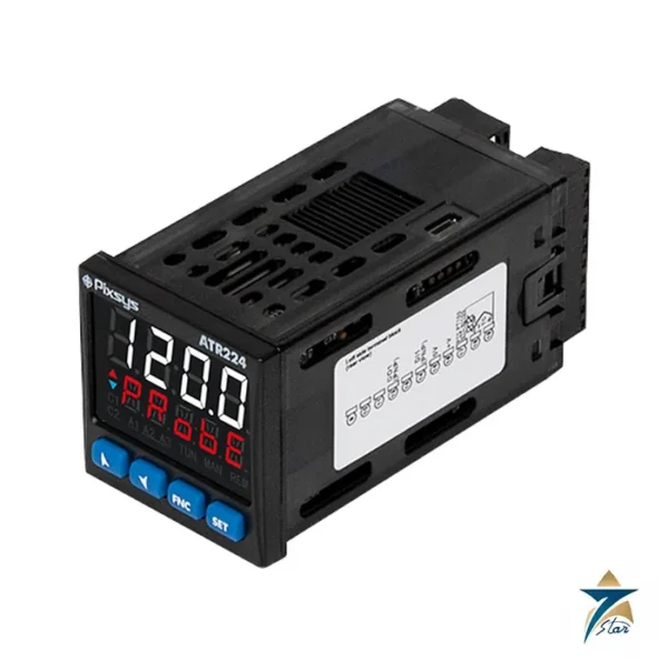 Pixsys ATR224 48x48 mm PID controller front view, Blue Line series