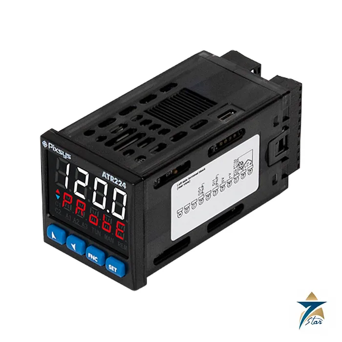 atr224-px Pixsys ATR224 48x48 mm PID controller front view, Blue Line series