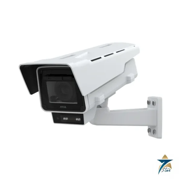 Axis Q1656-LE outdoor box camera with sunshield and wall mount