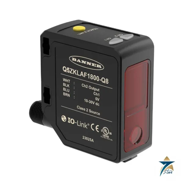 Banner Q5ZKLAF1800-Q8 laser measurement sensor with IO-Link