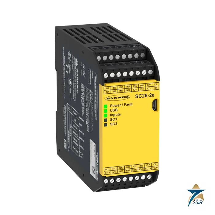 banner-sc26-2 Banner SC26-2e configurable safety controller
