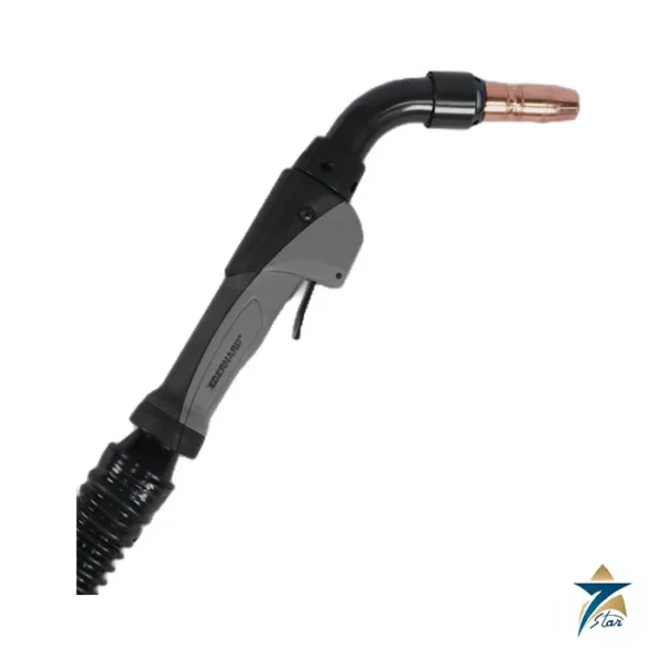 Bernard Clean Air fume extraction MIG gun with straight handle and nozzle shroud