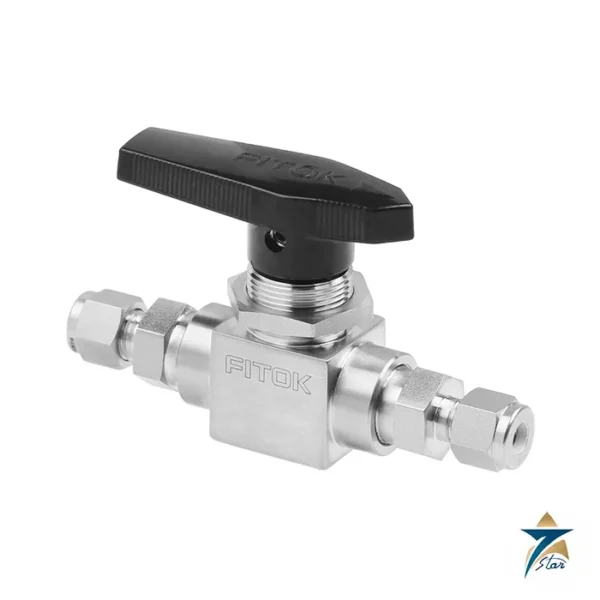 FITOK BFSS-FL4 trunnion ball valve with 1/4 in. FITOK tube fitting ends