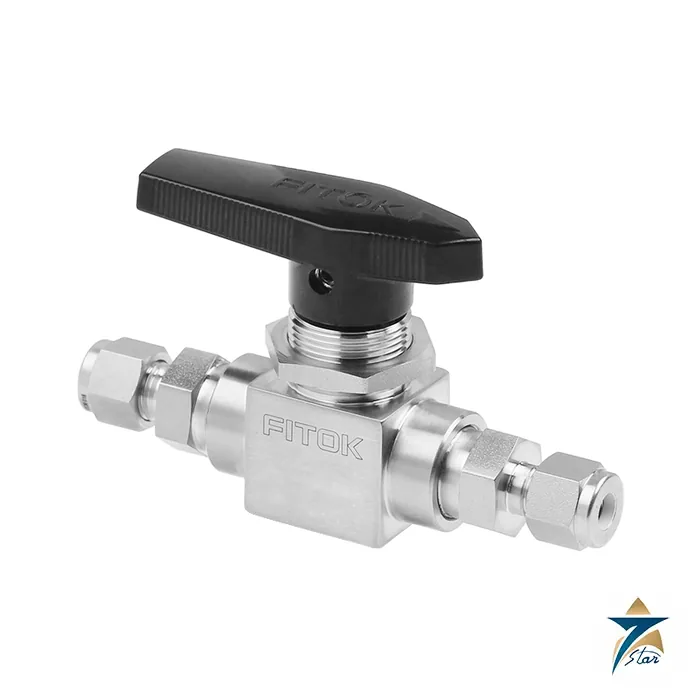 bfss-fl4-fk FITOK BFSS-FL4 trunnion ball valve with 1/4 in. FITOK tube fitting ends