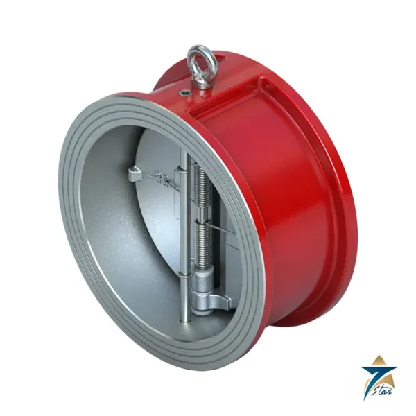Bray/Rite double door wafer check valve with two spring-loaded discs