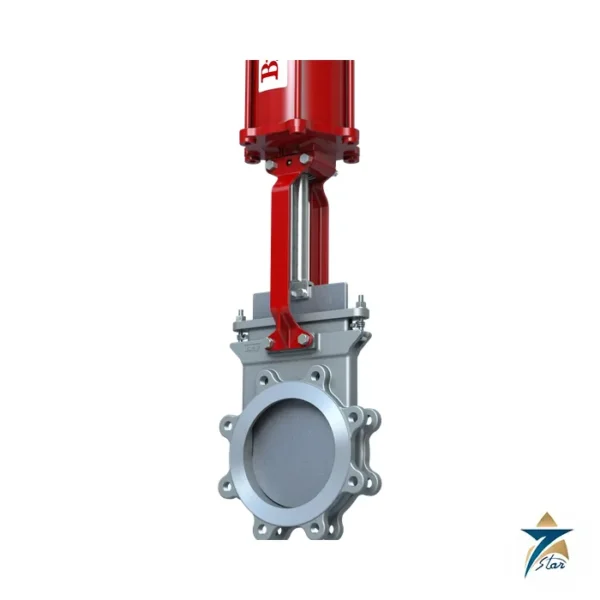 Bray Series 740 bidirectional knife gate valve with pneumatic actuator
