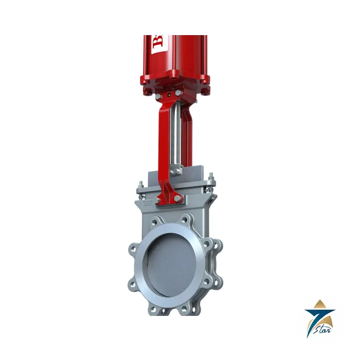 Bray Series 740 bidirectional knife gate valve with pneumatic actuator