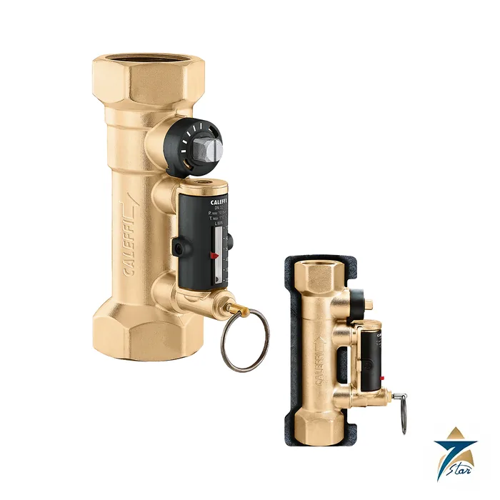 Caleffi 132512 balancing valve with flow meter, 3/4 inch