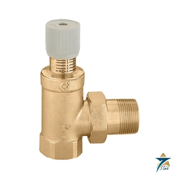 Caleffi 519500 adjustable differential by-pass valve with graduated scale