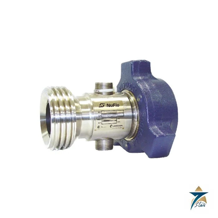 Cameron NuFlo 1502 WECO Union High-Pressure Liquid Turbine Flowmeter Cameron NuFlo 1502 WECO Union High-Pressure Liquid Turbine Flowmeter Supplied by Seven Star LLC