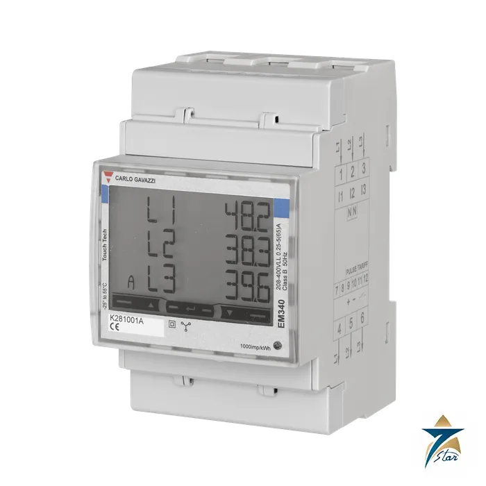 carlo-gavazzi-em340dinav23xs1x Carlo Gavazzi EM340 three-phase DIN rail energy meter